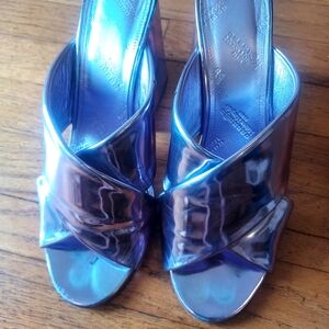 Maison Margiela Metallic chunky heels